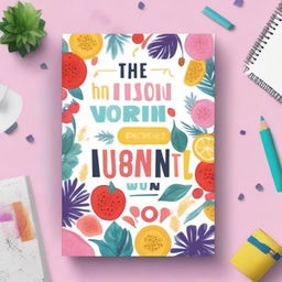 Design a front book cover with the title 'The Vision Board'