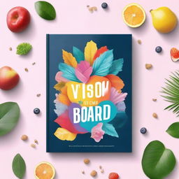 Create a book cover with the title 'The Vision Board'