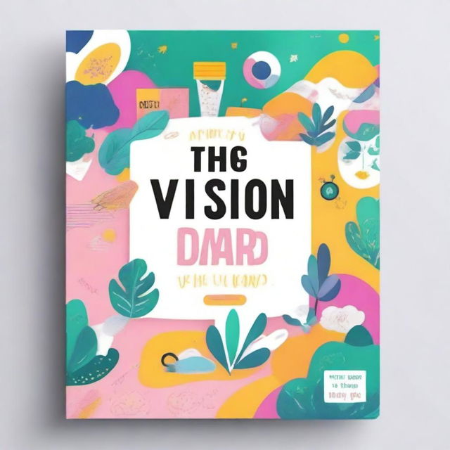 Create a book cover with the title 'The Vision Board'