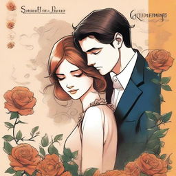 Create a book cover art for a story titled 'My Clementine Colored Rose