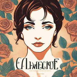 Create a book cover for 'My Clementine Colored Rose' about an anxious preoccupied man who falls in love with a dismissive avoidant woman