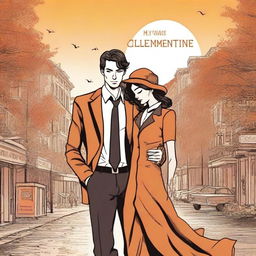 Create a book cover for 'My Clementine Colored Rose' about an anxious preoccupied man who falls in love with a dismissive avoidant woman