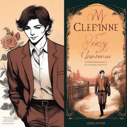 Create a book cover for 'My Clementine Colored Rose' about an anxious preoccupied man who falls in love with a dismissive avoidant woman