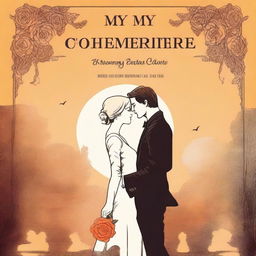 Create a book cover for 'My Clementine Colored Rose' by Robert Cade about an anxious preoccupied man who falls in love with a dismissive avoidant woman