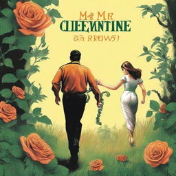 Create a book cover art for a story titled 'My Clementine Colored Rose,' written by Robert Cade