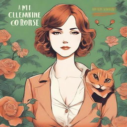 Create a book cover for 'My Clementine Colored Rose' in the style of 'The Great Catsby' manga