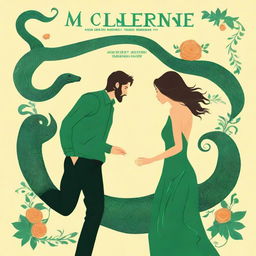 Create a cover art for a book titled 'My Clementine Colored Rose,' about an anxious preoccupied attachment style of a man who falls in love with a dismissive avoidant woman