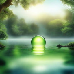 A serene and mystical scene depicting the concept of manifestation