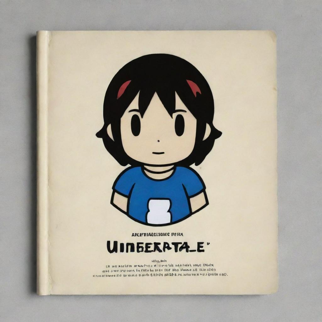 A detailed GameCube instruction booklet for the game 'Undertale', prominently featuring the character Frisk from the game 'Undertale' in its design.