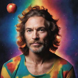 A stunning artistic interpretation of Jupiter Apple, the iconic Brazilian pop rock musician. Capture his eclectic style and vibrant energy in a cosmic, music-inspired setting.