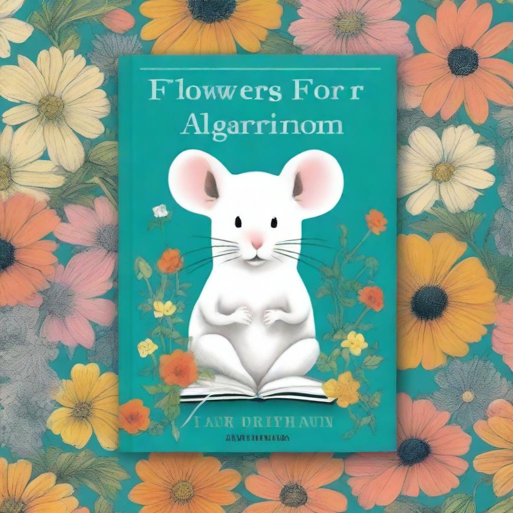 A detailed and emotional book cover for 'Flowers for Algernon'