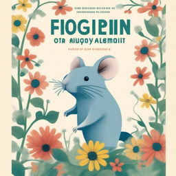 A detailed and emotional book cover for 'Flowers for Algernon'