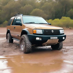 A 1996 Holden Frontera, lifted and equipped for off-road adventures