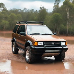 A 1996 Holden Frontera, lifted and equipped for off-road adventures