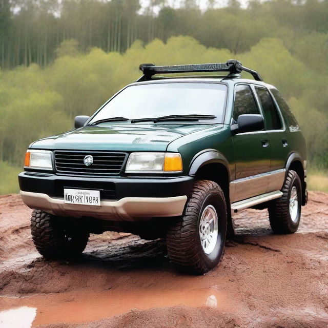 A 1996 Holden Frontera, lifted and equipped for off-road adventures