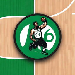 A high-resolution image featuring the Boston Celtics logo and team colors