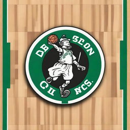 A high-resolution image featuring the Boston Celtics logo and team colors