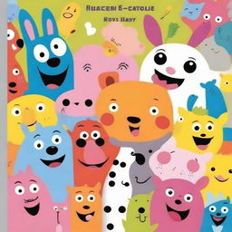 A group of happy animals with funny faces on a cover