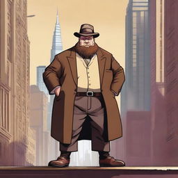 A halfling gangster in the Sharn setting of Eberron, dressed like a New York mobster