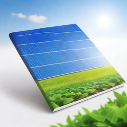 Create a beautiful image of a photovoltaic power plant suitable for a work cover