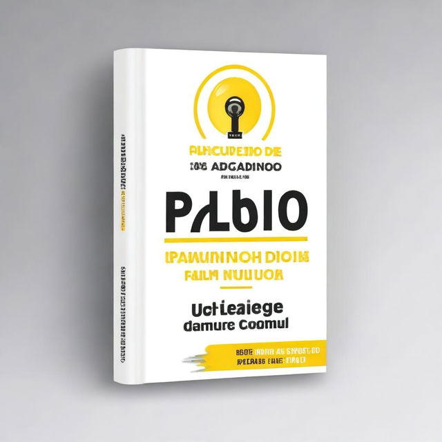 Create an e-book cover and a logo for the e-book titled '8 Principais Causas do Medo de Falar em Público'