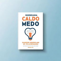 Create an e-book cover and a logo for the e-book titled '8 Principais Causas do Medo de Falar em Público'