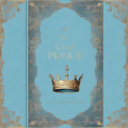 A vintage style pastel blue book cover with a golden crown and thorns