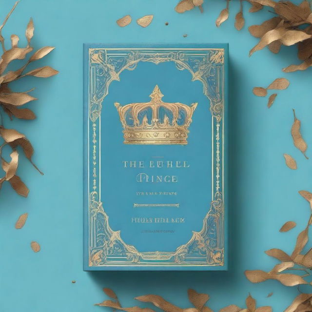 A vintage style pastel blue book cover with a golden crown and thorns