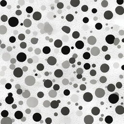 An abstract image featuring black and grey color splats on a white background