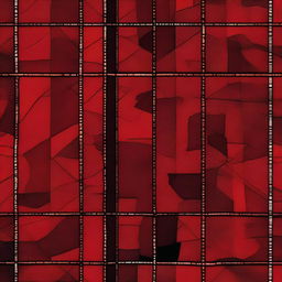 Create a funky abstract image that combines a vintage crinkled dark crimson background with elements of a prison