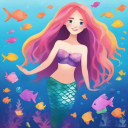 Create an image of Penelope Fetherington as a mermaid