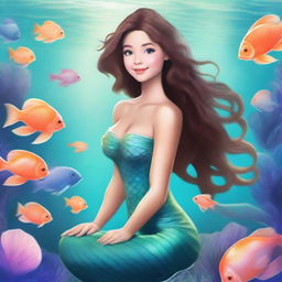 Create an image of a Bridgerton character as a mermaid