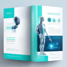 A business program cover featuring a futuristic medical scene with advanced technology and computing