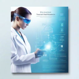 A business program cover featuring a futuristic medical scene with advanced technology and computing