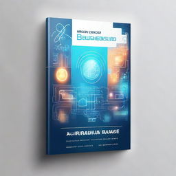 A business program cover featuring elements of medical technology, computing, and artificial intelligence