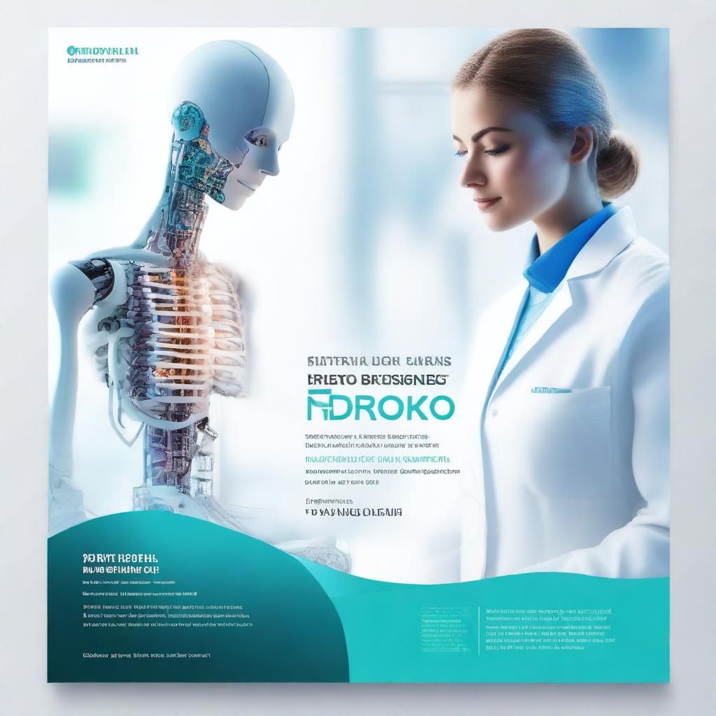 A professional business program cover featuring a futuristic medical scene with advanced technology and computing