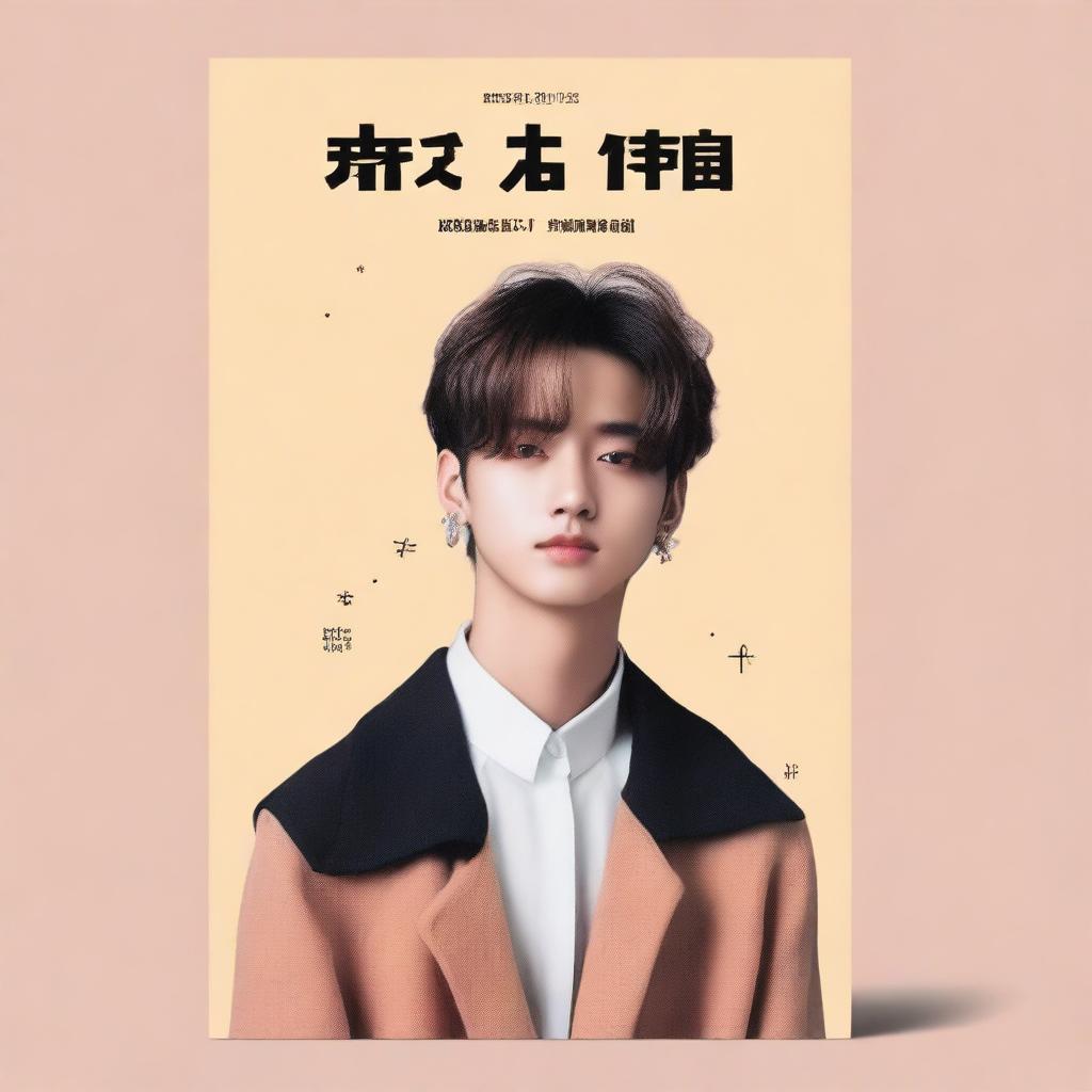 Create an image featuring Minho and Jisung from Stray Kids on a book cover