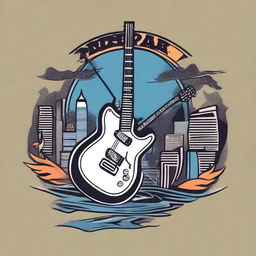 Design a MPLS-themed t-shirt inspired by a rock festival