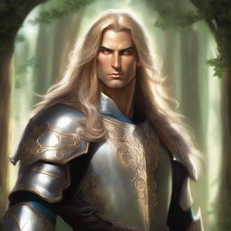 Create an image of a male Eladrin paladin