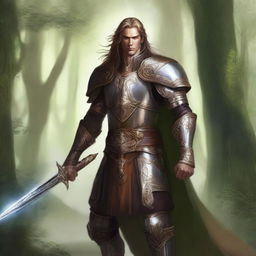 Create an image of a male Eladrin paladin