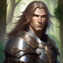 Create an image of a male Eladrin paladin