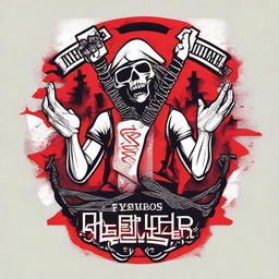 A t-shirt design themed around a Rock Fest with a red and white base color scheme