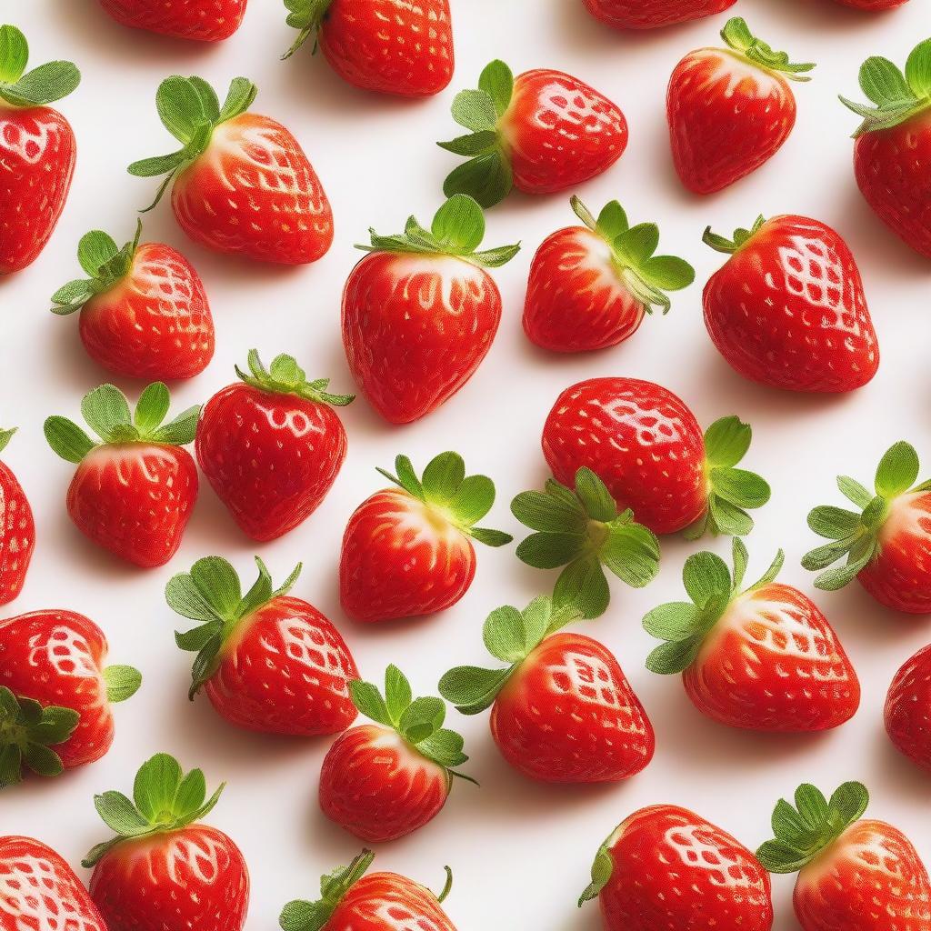 A lush field of strawberries covered in a rich, creamy drizzle