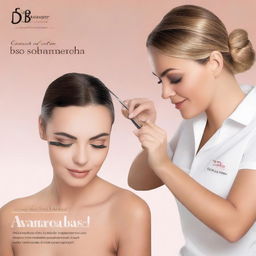 A promotional image for a course titled 'Designer de Sobrancelhas: Curso do Básico ao Avançado'