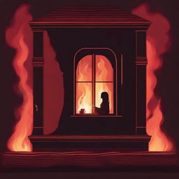 Create a dark-themed book cover page set at night time