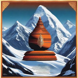 A movie poster featuring a Shiva Linga in the Himalayas