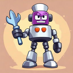 Create a Brawl Stars robot character named Sebastian