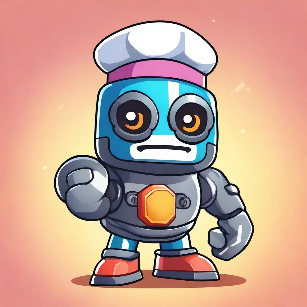 Create a Brawl Stars robot character named Sebastian