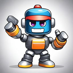 Create a Brawl Stars robot character named Sebastian