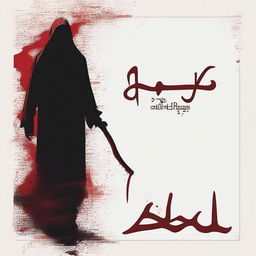 Design a dark and eerie movie poster for a horror film titled 'رسالة وفاة' (Death Message)